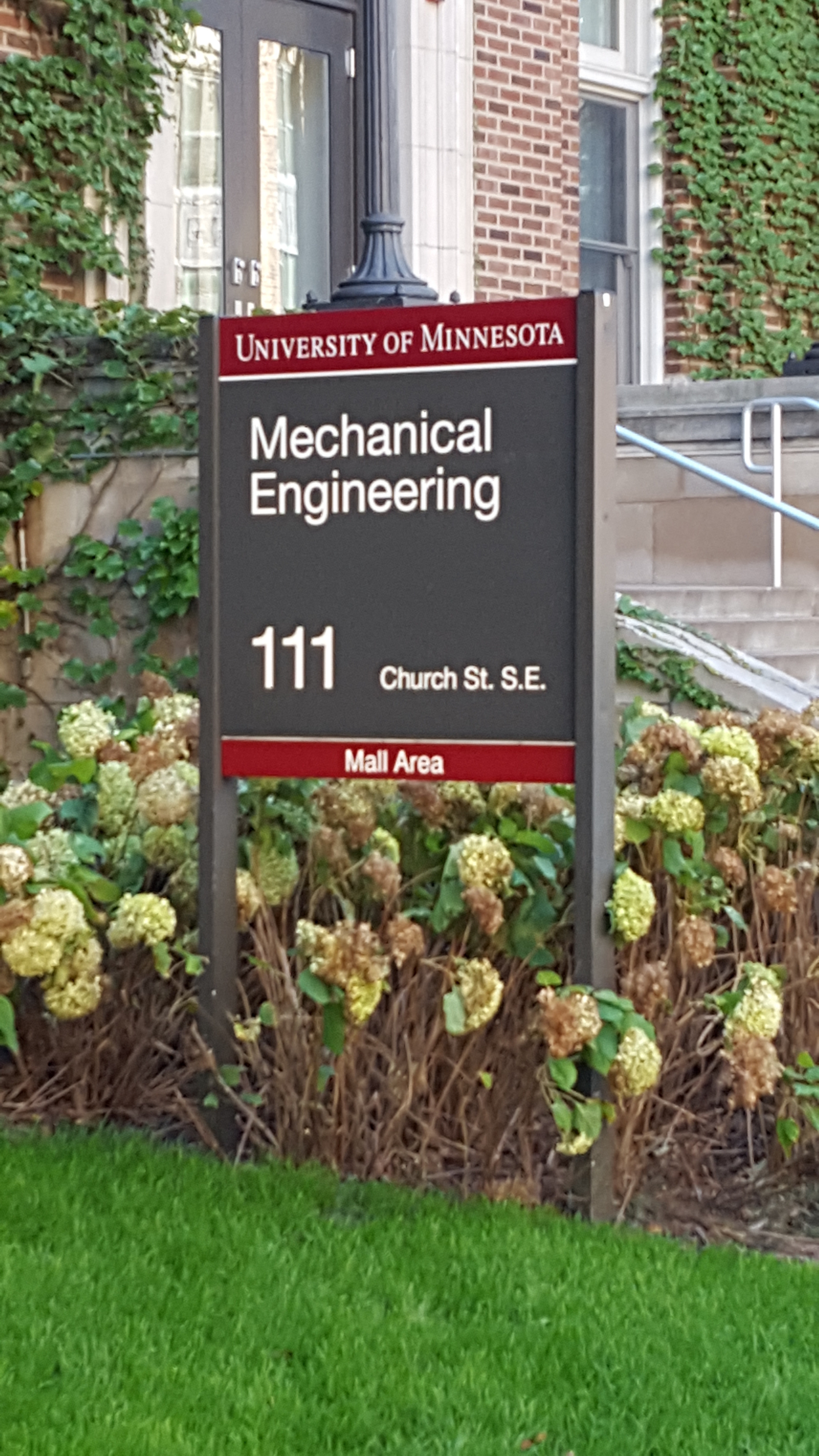 Department of Mechanical Engineering University of Minnesota