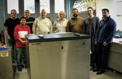 Jumbo sized controlled rate vaccine freezer goes East