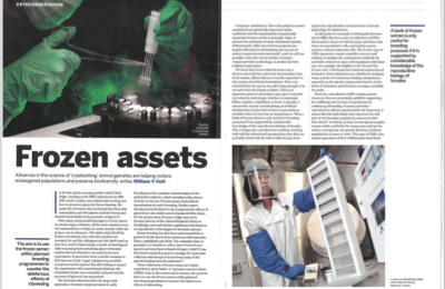Frozen Assets. Advances in the science of cryobanking animal gametes.